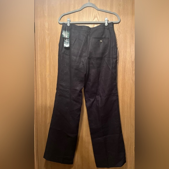 NWT Ralph Lauren Black Linen Pant Size 8 fully lined - Picture 2 of 6